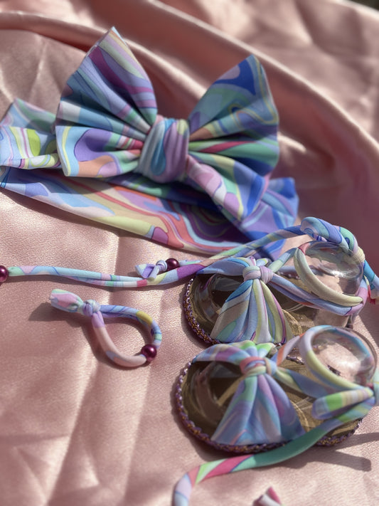 Pastel Swirls Sandals Set